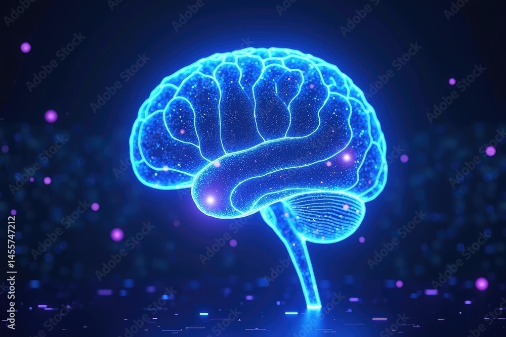 High-Tech Neural Network with Neon Blue Energy and Circuit Patterns High-Tech Neural Network with Neon Blue Energy and Circuit Patterns