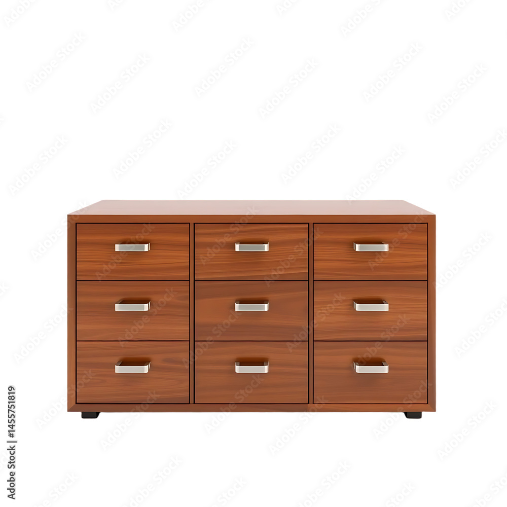 Brown Wooden Dresser with Multiple Drawers Brown Wooden Dresser with Multiple Drawers