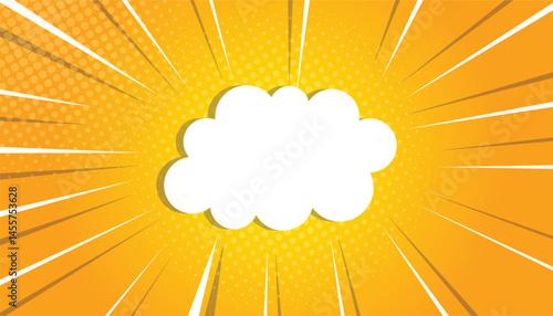 Pop art comic book cartoon magazine cover page. comic superhero halftone illustration. yellow comic background