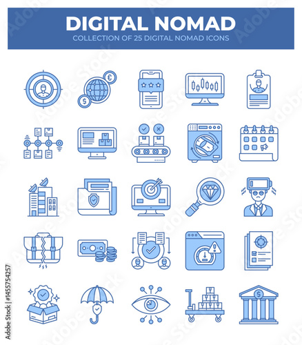 Digital Nomad Icons. Ultimate Guide for Remote Workers