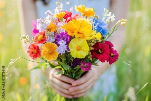 Wallpaper Mural close-up of floral bunch in wild grassy field Torontodigital.ca