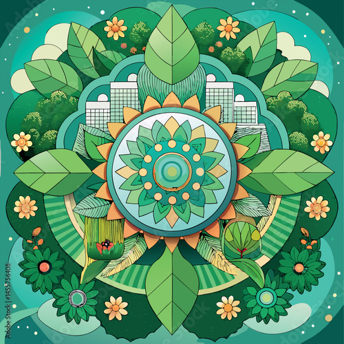 Luxury mandala background with golden arabesque pattern