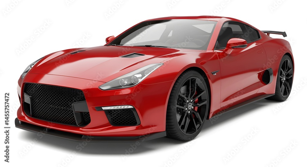 red sports car isolated on white background red sports car isolated on white background