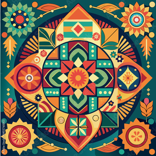 Flower luxury mandala background arabesque style