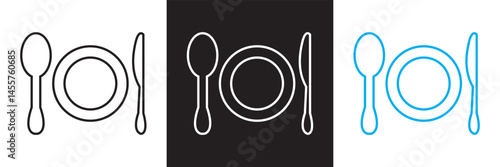 Catering icon. Vector for websites, mobile interfaces, presentations, banner, visual branding etc. Vector illustration. isolated on white and black background. EPS 10 
