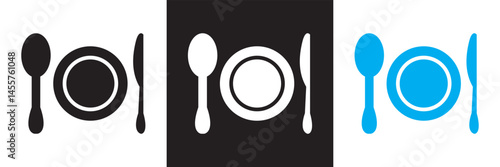 Catering icon. Vector for websites, mobile interfaces, presentations, banner, visual branding etc. Vector illustration. isolated on white and black background. EPS 10 