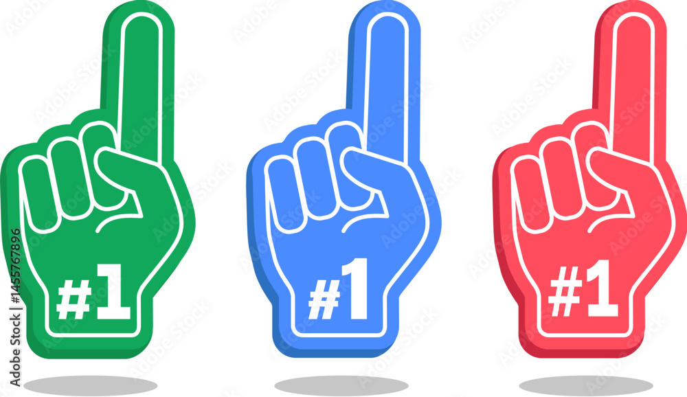 Fototapeta premium Number One sports fan hands
