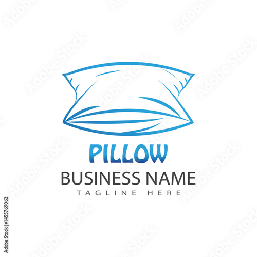 Stylized Pillow logo vector and symbol design