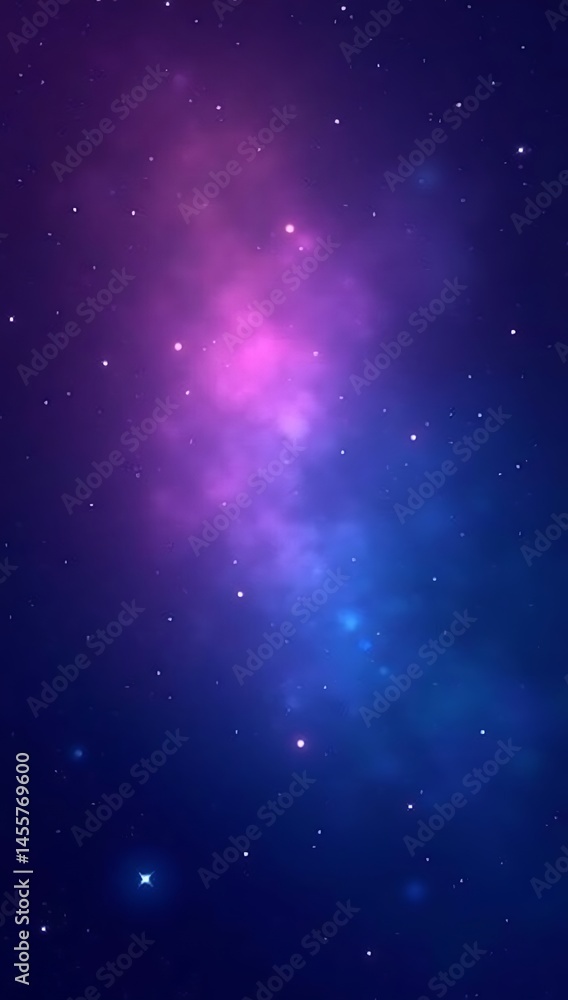 Cosmic galaxy-inspired gradient transitioning from deep violet to midnight blue with specks of soft starlight Cosmic galaxy-inspired gradient transitioning from deep violet to midnight blue with specks of soft starlight