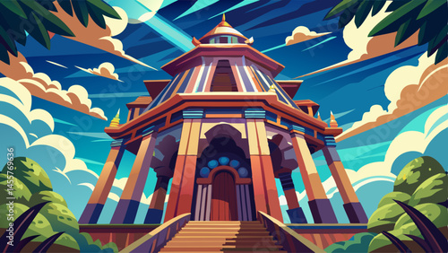 Low angle view of structure against sky Very beautiful