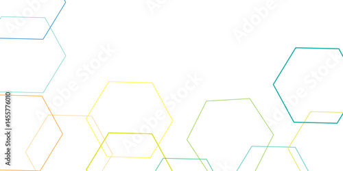 Colorful hexagon  3D Geometric Technology Structure with Polygonal Honeycomb Pattern and Luxury Design Elements for a Sleek, Modern High-Tech Vector Background