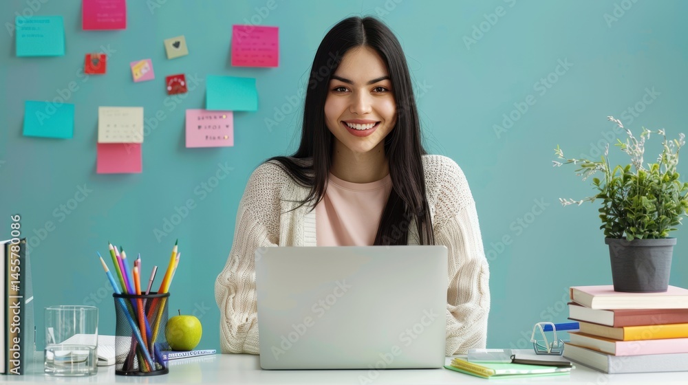 The student at desk The student at desk