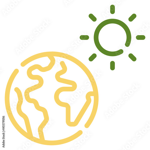 Earth and Sun Icon