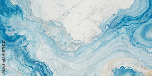 Abstract watercolor soft blue print sea water ocean background. Soft blue sea watercolor liquid fluid texture background.
