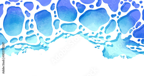 illustration of waves and sea foam