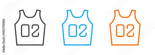 basketball shirt icon isolated on white background