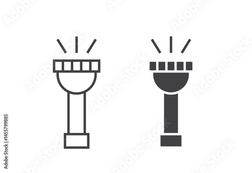 simple flashlight icon set