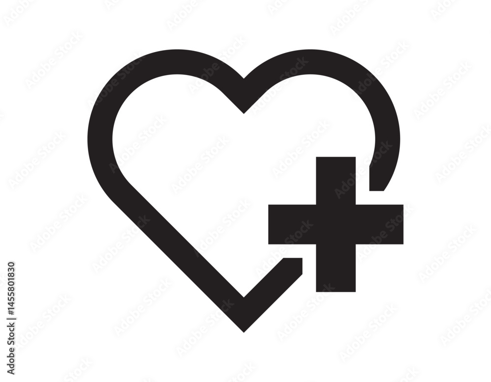 Obraz premium love icon vector simple design mono color.