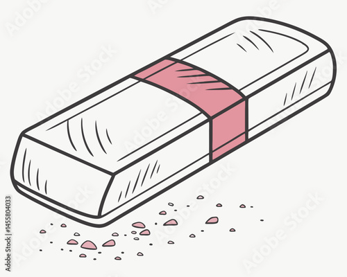 eraser vectoricon white background 