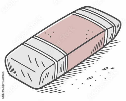 eraser vectoricon white background 