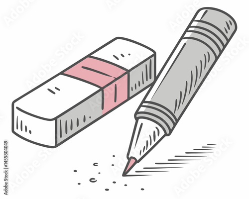 eraser vectoricon white background 