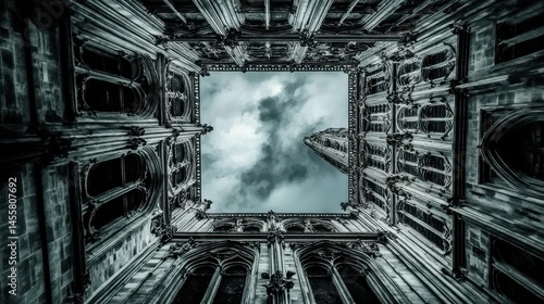 Cathedral's grandeur skyward architecture gothic design structure ancient wonder history travel destination european landmark