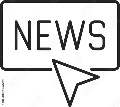 News Vector Icon Stock Illustration