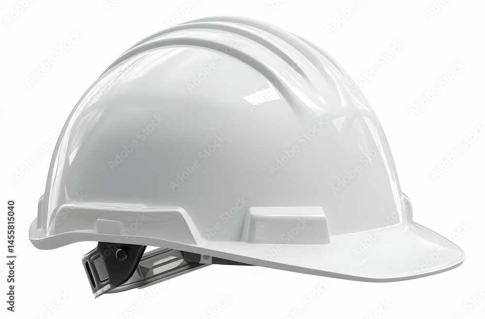 Fototapeta premium White Hard Hat Close-up for Safety and Protection