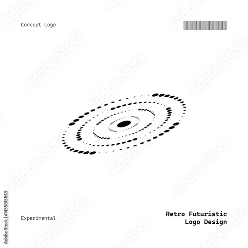 Clean Minimalist Logo with Retro and Futuristic Elements