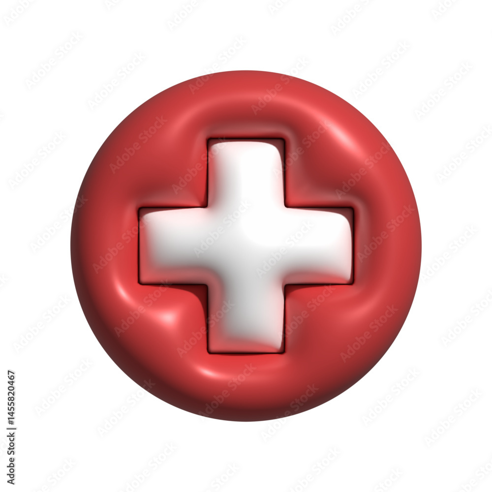 Obraz premium Simple Health Icons with 3d style