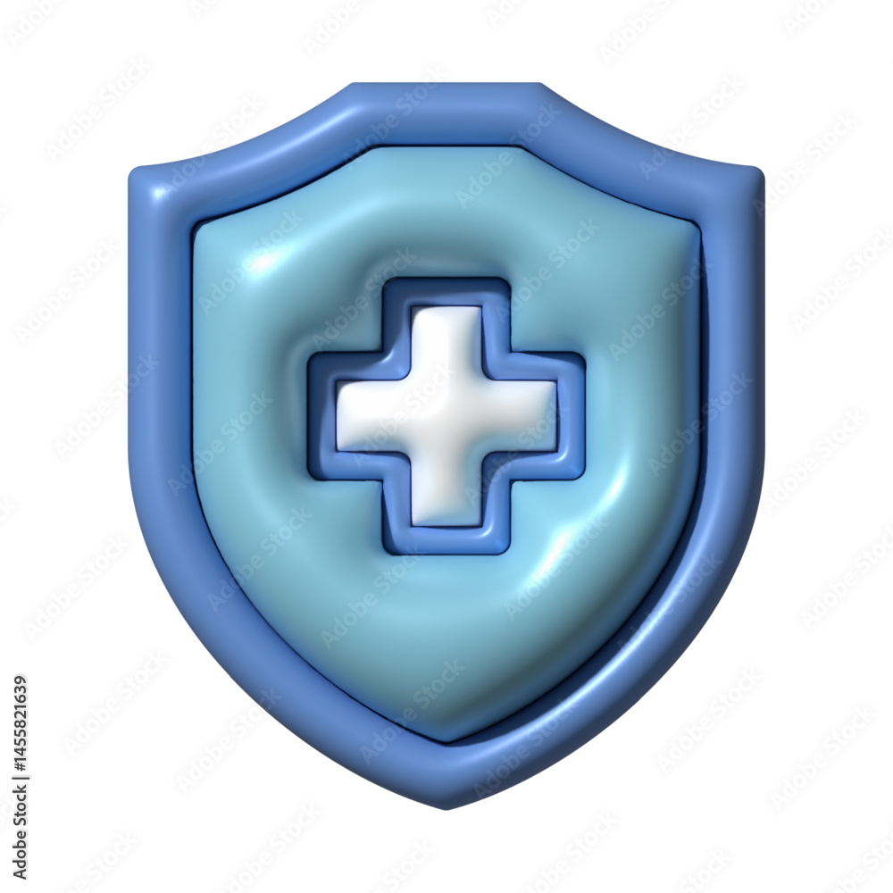 Fototapeta premium Simple Health Icons with 3d style