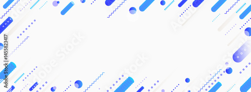 青色 幾何学 ラデーション背景 パターン フレーム	
