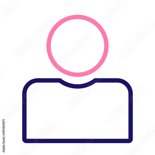 user Vector Line Two Colors Icon Design