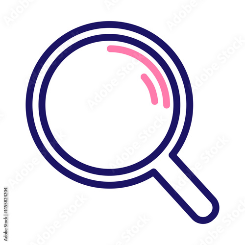search Vector Line Two Colors Icon Design