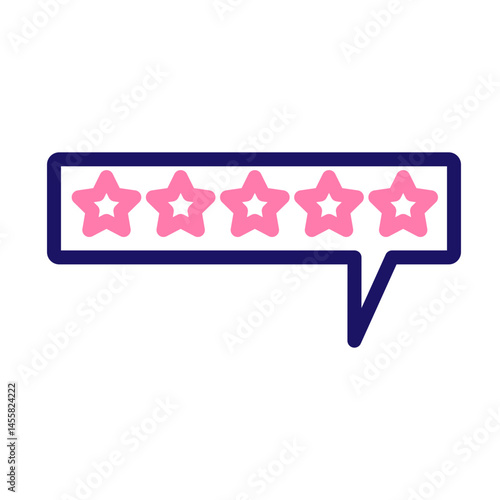 rating Vector Line Two Colors Icon Design