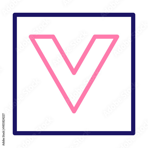 scrolldown Vector Line Two Colors Icon Design