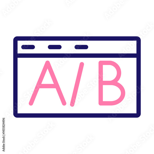 AB testing Vector Line Two Colors Icon Design