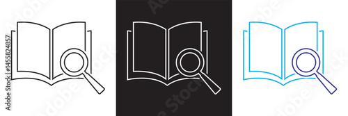 Inspection icon. Vector for websites, mobile interfaces, presentations, banner, visual branding etc. Vector illustration. isolated on white and black background. EPS 10 