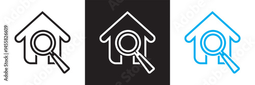 Inspection icon. Vector for websites, mobile interfaces, presentations, banner, visual branding etc. Vector illustration. isolated on white and black background. EPS 10 