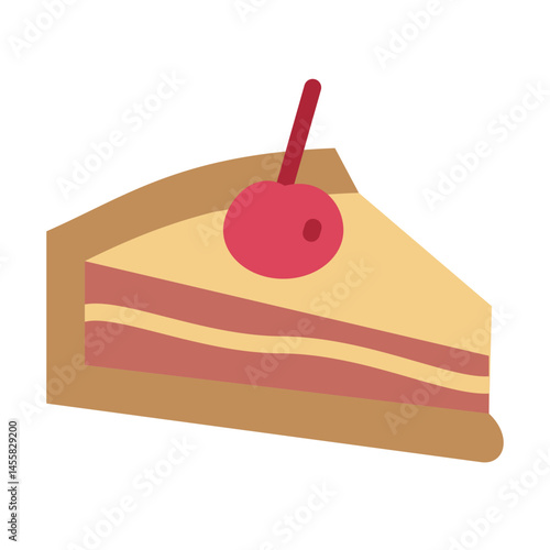 Cheese Cake Vector Design Icon Style