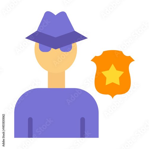 Cyber inspector Vector Design Icon Style