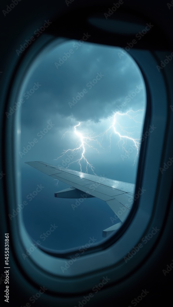 Stormy skies from airplane Stormy skies from airplane