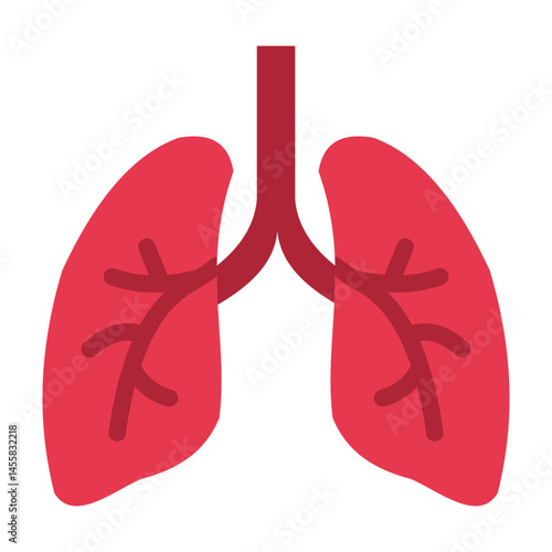 Lungs Vector Design Icon Style