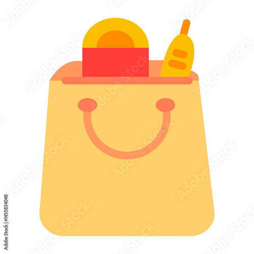 Market Bag Vector Design Icon Style
