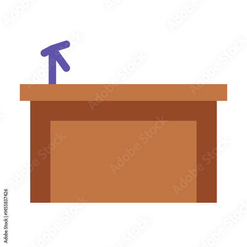News Anchor Desk Vector Design Icon Style