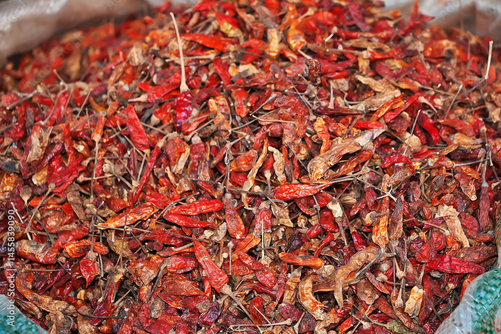 Fototapeta premium Spices in the local market of Nouadhibou, Mauritania, West Africa