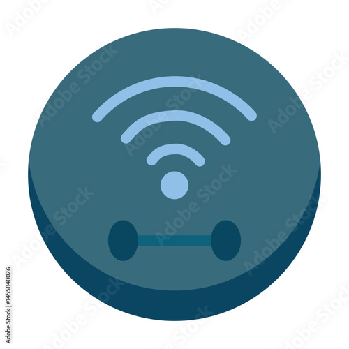 Robotic Vaccum Vector Design Icon Style
