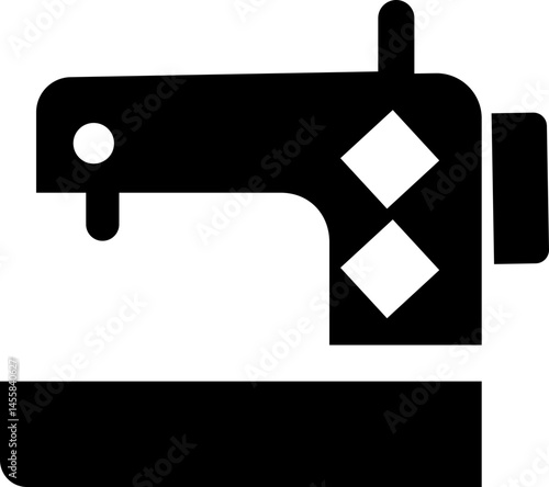 Retro sewing machine icon isolated on white background. Mechanical device for stitching fabric and creating garments. Vintage machine for sewing icon. Old equipment of a dressmaker. isolated transpare