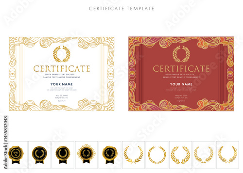賞状２２４（横）certificate　award　表彰状　celebration