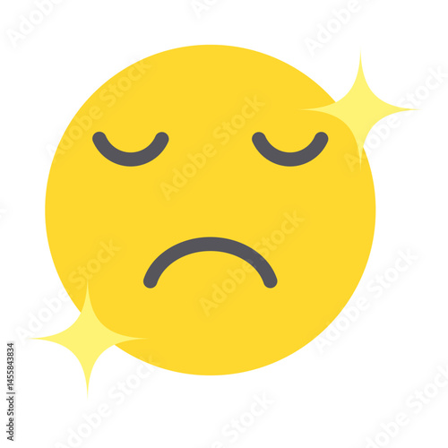 Disappointed Vector Design Icon Style